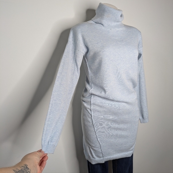 Lole light blue long sleeve turtleneck sweater dress XS - Picture 4 of 9
